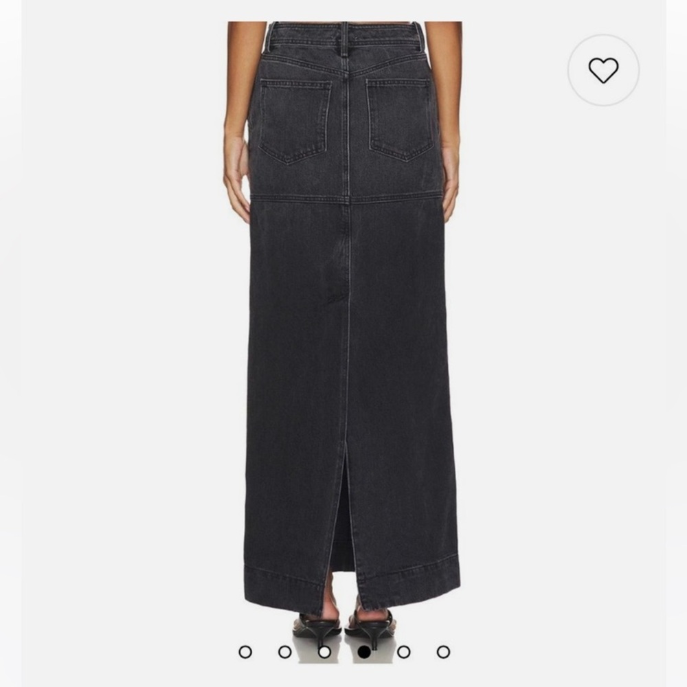 ALC Hunter Skirt Black Denim Hunter Panel Maxi Skirt Made in USA Size 2 NEW - Picture 6 of 17